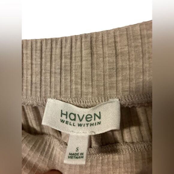 Haven Well Within Wide Rib Model Jogger Color Fawn Heather Size S - Picture 6 of 8